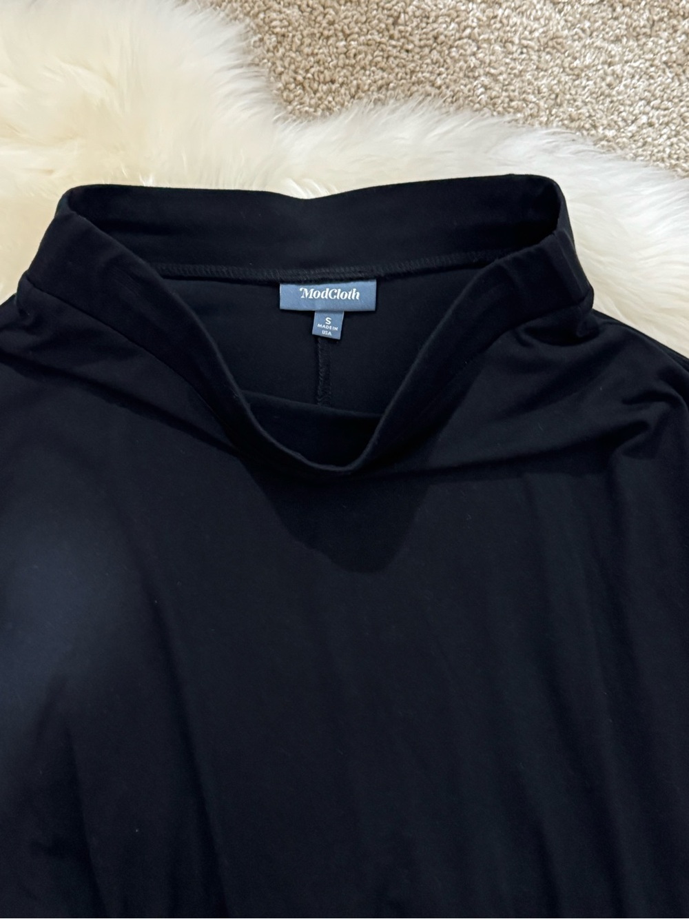 ModCloth Women’s Excellent Attained Knit A-Line Classic Skirt Black Size S - Picture 3 of 3